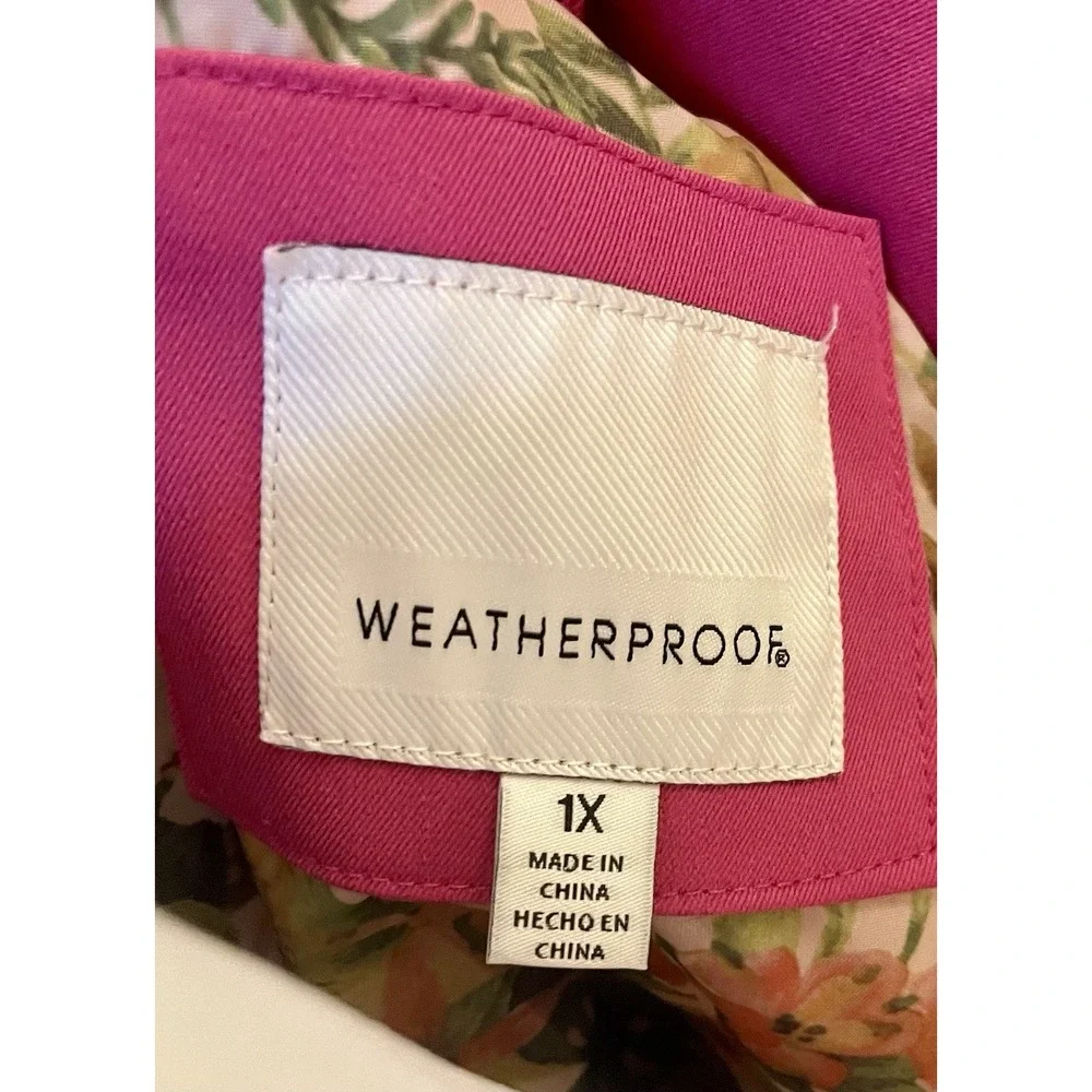 Weatherproof plus size All‎ Weather Coat Plus Size 1X Magenta Pink Rain Coat